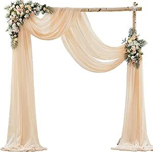 Boho Wedding Altar, Wedding Arch Fabric, Pergola Drapes, Simple Wedding Arch, Wedding Arch Draping, Arch Draping, Draping Wedding, Fun Wedding Decor, Draping Fabric