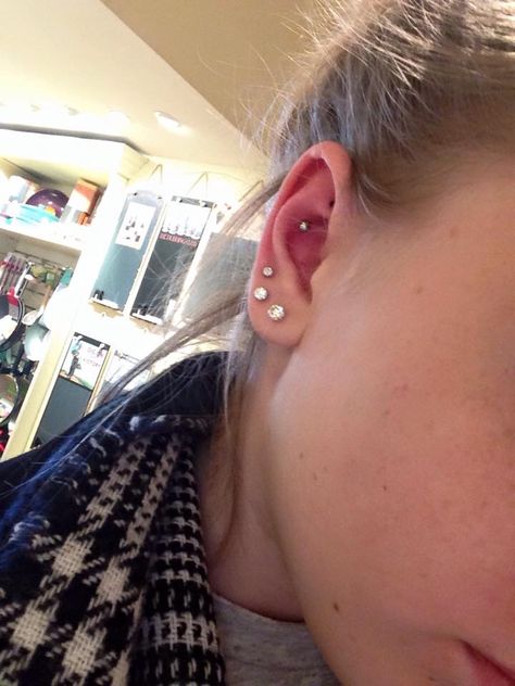 My Inner Conch Piercing High Conch Piercing, Upper Conch Piercing, Tragus And Conch Piercing, Outer Conch Piercing Jewelry, Inner Conch Piercing Studs, Conch Piercing Pain, Pearl Conch Earring, Girly Jewelry Peircinhx Conch, Conch Piercing Stud