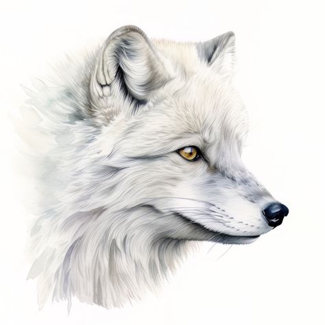 Get this digital art on a variety of art prints on ArtStation. This mesmerizing watercolor painting of a arctic fox showcases the incredible capabilities of artificial intelligence in the world of art. The lifelike texture and exquisite attention to detail capture the unique beauty and essence of the subject, making it a true masterpiece. Arctic Fox Drawing, Arctic Fox Art, Animal Digital Art, Fox Animal, Fox Drawing, Fox Painting, Portrait Watercolor, Art Watercolor Painting, Pet Fox