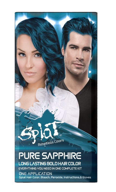 Today Buy Splat Pure Sapphire Hair Color Kit, Semi-Permanent Teal Blue Dye at Walmart.com