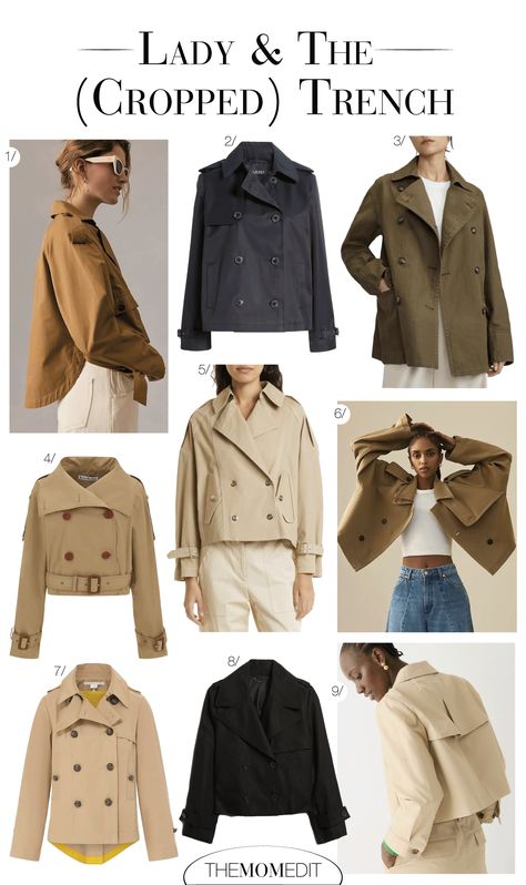 PEEP YOUR NEW FOREVER JACKET: THE CROPPED TRENCH COAT | Anyone else eyeing cropped trench coats? (I have several in my cart.) Trendy yet practical, these 9 jackets from Anthro, J.Crew & more are sure to be in your forever closet. | #TheMomEditStyle #CroppedTrenchCoat #CroppedTrenchJacket #TrenchJacket #ShortCoat #DoubleBreastedCoat #CroppedCoat #HerringboneJacket #LadyTrenchCoat #WaterproofJacket #LightweightJacket #KhakiTrenchCoat #BananaRepublic #Anthropologie #JCrew Short Trench Coat Outfit Fall, Trench Coat Short Women, Trench Jacket Outfit, Cropped Trench Coat Outfit, Short Trench Coat Outfit, Short Coat Outfit, Short Coat Style, Short Jacket Outfit, Crop Trench Coat