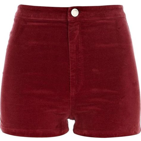 River Island Red corduroy high waisted shorts ($15) found on Polyvore Red High Waisted Shorts, Plaid Crop Top, Shorts High Waisted, Corduroy Shorts, Retro Shorts, Trendy Fashion Tops, Zipper Shorts, Printed Bodycon Dress, Red High