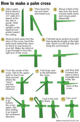 Making A Cross From A Palm Leaf, Catholic Palm Sunday Crafts, How To Make A Cross From Palms, Palm Leaf Cross How To Make, How To Make Crosses Out Of Palms, What Is Palm Sunday, Palm Sunday Cross How To Make, Cross Out Of Palms, How To Make A Palm Cross