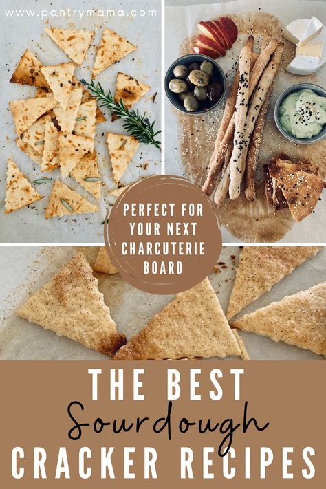 Sourdough Cracker Recipes, Oat Crackers Recipe, Sourdough Snacks, Multigrain Crackers, Sour Bread, Use Sourdough Discard, Sourdough Discard Crackers, Starter Bread, Pantry Mama