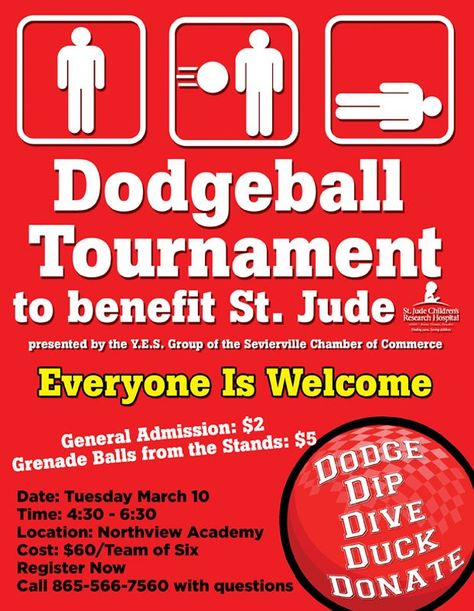 Sevierville Chamber Y.E.S.! Dodgeball Tournament to Benefit St. Jude Volunteer Tshirts, Dodgeball Party, Sunshine Cart, Cheerleader Ideas, Dodgeball Tournament, Kickball Tournament, Pto Board, Nonprofit Startup, Charity Party