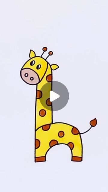 Creative Drawing for kids on Instagram: "Easy Giraffe Drawing #reels #draw #drawing #art" Picture For Drawing Easy, Drawing Animals Simple, Easy Drawing Giraffe, Easy To Draw Giraffe, Simple Drawing Of Animals, How To Draw A Giraffe Easy, Simple Drawing Pictures, Drawing For Toddlers Easy, Kids Animal Drawing