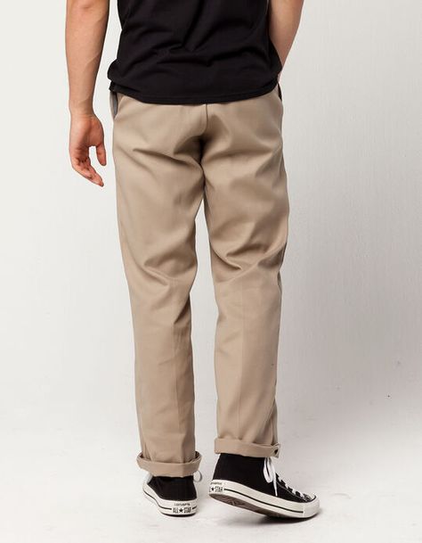 DICKIES 874 Flex Original Fit Mens Pants Mens Pants Details, Estilo Vans, Sperrys Men, Guys Fits, Dickies 874, Pants Outfit Men, Khaki Pants Men, Business Pants, Streetwear Men Outfits