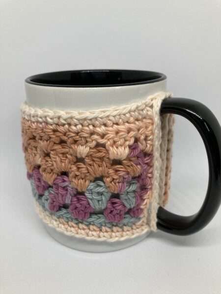 Crochet Mug Cozy - Free Pattern | Cotton Crochet Forever Mug Cozy Pattern, Crochet Mug Cozy, Crochet Bowl, Mug Cozy, Variegated Yarn, Crochet Wrap, Knit Picks, Cotton Crochet, Yarn Shop