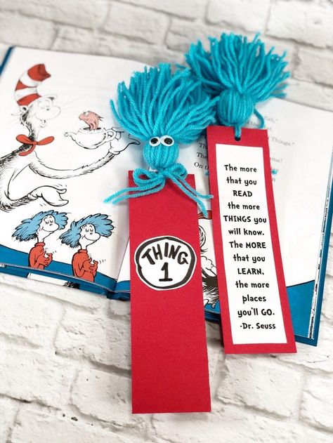 Dr. Seuss Quote Printable Bookmarks with a FREE Download Dr Seuss Crafts For Toddlers, Dr Seuss Bookmarks, Crafts For Toddlers Easy, Dr Seuss Crafts, Free Printable Bookmarks, Seuss Crafts, March Crafts, Dr Seuss Baby Shower, Dr Seuss Week