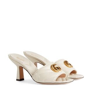 Women's Luxury Designer Luxury Shoes | Women's Footwear | GUCCI® Canada Gucci Sandals, Gucci Heels, Slides For Women, Shoes Gucci, Gucci Marmont, Sandal Heels, Gucci Leather, White Band, Mule Sandals