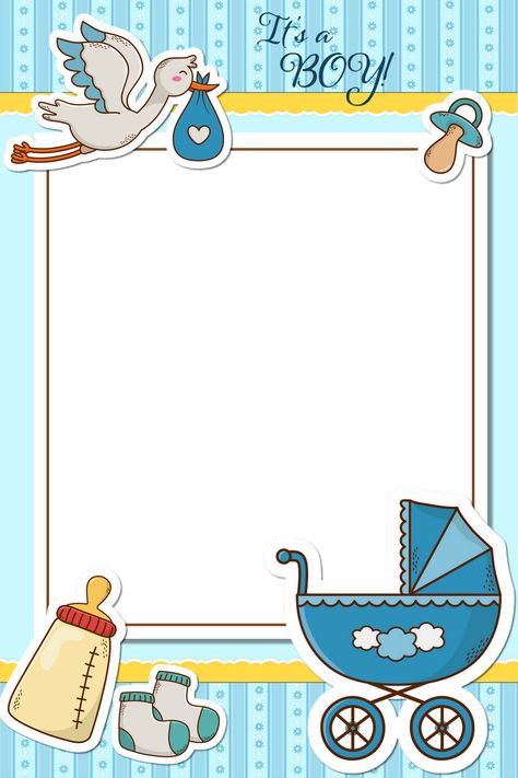 Name Of Baby Boy, Boy Background, Free Baby Shower Invitations, Girl Baby Shower Centerpieces, Stationary Printable, Png Frame, Boy Frame, Invitation Layout, Baby Mini Album