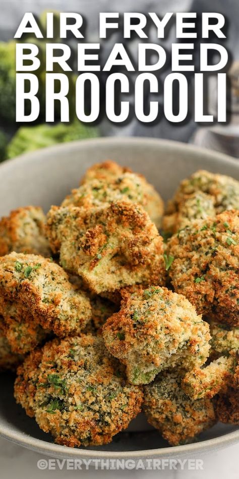 Ways To Make Broccoli, Breaded Broccoli, Veggie Appetizers, Broccoli Bites, Parmesan Broccoli, Fried Broccoli, Appetizer Tray, Broccoli Recipe, Air Fry Recipes