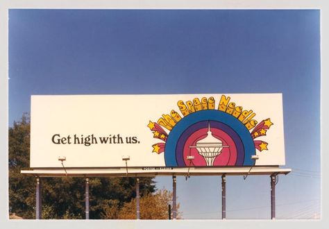 70's Seattle Billboard Space Needle Seattle, Get High, Space Needle, Chicago Cubs Logo, Washington State, Vintage Photography, Vintage Ads, Seattle, We Heart It