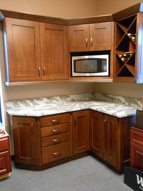 corner microwave and built-in wine rack Corner Microwave Cabinet, Corner Kitchen Shelf, Shelf For Microwave, Corner Microwave, Built In Microwave Cabinet, Kitchen Microwave Cabinet, Microwave Cabinet, Kitchen Microwave, Corner Kitchen Cabinet