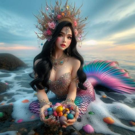 Asian Mermaid, Mermaid Gif, Mer People, Mermaid Artwork, Avatar Films, Mermaid Pictures, Mermaids And Mermen, Dark Feminine, Beautiful Mermaids