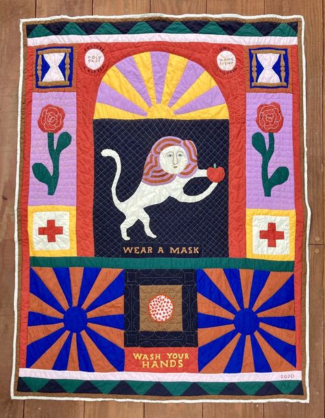 OH MY GOD I FINISHED THIS QUILT - by Carson Ellis Winter Solstice Poems, Carson Ellis, Mural Design, Oh My God, Postcard Design, Museum Of Contemporary Art, Whittling, My God, Album Art