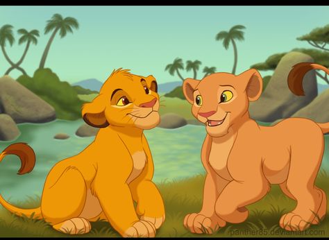 Simba and Nala Le Roi Lion Disney, Roi Lion Simba, Young Simba, Lion King Drawings, Lion King Pictures, Lion King Fan Art, Lion King 2, Il Re Leone, Simba And Nala