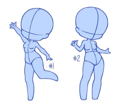 Chino Drawing Reference, Chino Pose Reference, Chibi Body Proportions, Chibi Wave Pose, Chibi Legs Reference, Chibi Excited Pose, Chino Reference, Chino Body Base, Chibi Body Base