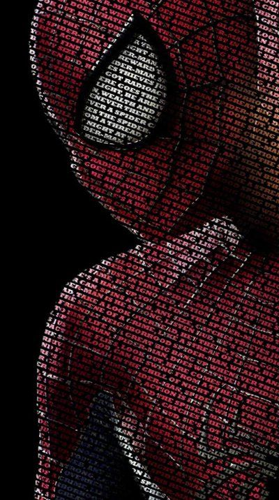 Spiderman Graphic Design, Amazing Spiderman Poster, Spiderman Graphic Design Poster, Marvel Typography, Typographic Movie Poster, Typographic Portrait, Typography Portrait, Text Portrait, Typographic Art