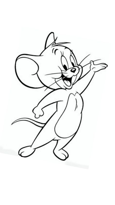 Jerry Tom And Jerry, Bike Stickers Design Ideas, Tom And Jerry Movies, Famous Cartoon Characters, Print Coloring Pages, Girls Coloring Pages, Tom And Jerry Pictures, Soccer Drawing, Animated Cartoon Movies