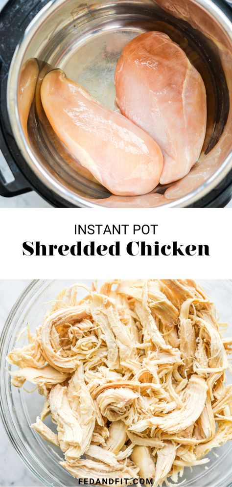 Shredded chicken is one of the most versatile proteins out there and cooking it in the Instant Pot makes the process super fast and easy! Instant Pot Shredded Chicken, Chicken In The Instant Pot, Skinnyish Dish, Make Shredded Chicken, Baked Chicken Recipes Easy, Chicken Pot Pie Soup, Raw Chicken Breast, Ways To Cook Chicken, Shredded Chicken Recipes