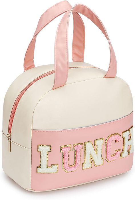 Preppy Lunch, Leather Lunch Bag, Lunch Bag For Men, Small Lunch Bags, Pink Lunch Bag, Small Lunch, Tote Bag Organizer, Cute Lunch Boxes, Mens Lunch Bag