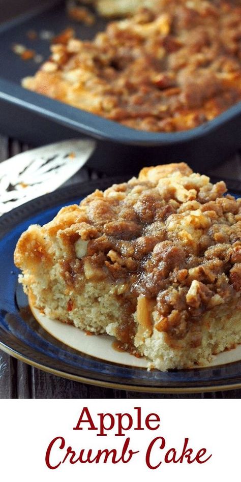 Soft, delicate cake, and crunchy, buttery top, this Apple Crumb Cake is an ultimately delicious dessert filled with tender-crisp apples flavored with a touch of cinnamon. #applecake #applecrisp #appledesserts Caramel Apple Coffee, Filipino Cake, Apple Crumb Cake, Apple Coffee Cake, Apple Crumble Cake, Apple Crumb Cakes, Apple Coffee, Crumb Cake Recipe, Apple Coffee Cakes