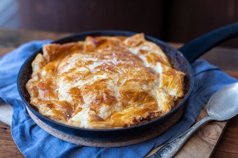 Chicken and Tarragon Pie — Farm to Fork Farm To Fork, Sausage Rolls, Savory Pie, Plain Flour, Virgin Olive Oil, 1 Egg, Chicken Stock, Extra Virgin, Puff Pastry