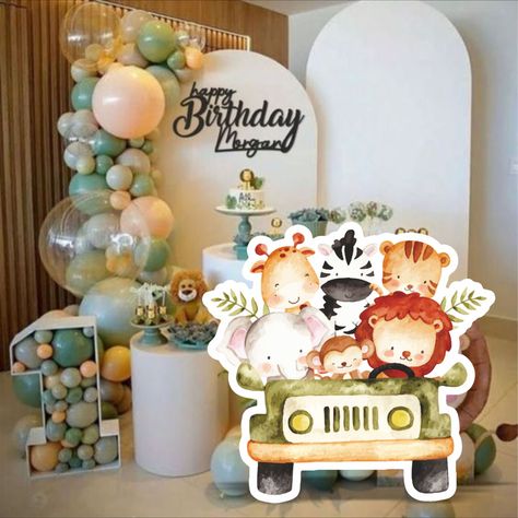 Animal Theme Birthday Decoration, Jungle Safari Birthday Party Decoration, Safari Theme Birthday Party, Jungle Theme Decorations, Safari Birthday Party Decorations, Safari Baby Shower Boy, Safari Party Decorations, Wild One Party, Animal Themed Birthday Party