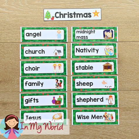 Christmas Word Wall - In My World Christmas Word Wall Free Printable, Christmas Pinterest Board, Classroom Word Wall, Lavinia Pop, Word Walls, New Vocabulary, Christmas Words, Classroom Walls, Classroom Displays