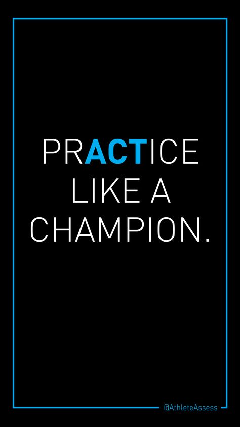 Attitude is everything. Practice (and ACT) like a Champion and you’ll be more likely to become one 🏆🙌🏼 #QuoteOfTheDay #ActLikeAChampion #PracticeIsKey Practice Like A Champion, Champion Mentality Wallpaper, I Am A Champion, Practice Practice Practice Quotes, Champion Mindset Quotes, Basketball Quotes Short, Business Goals Quotes, Softball Inspiration, Champion Mentality