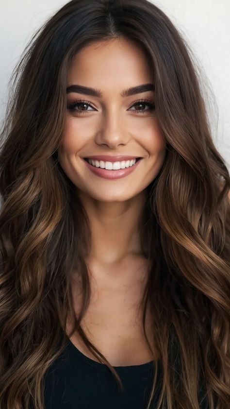 Discover 15 Balayage Hairstyle Options Perfect for Brunettes - pulsepathlife.com Dark Autumn Balayage, Dark Brown Hair Caramel Balayage, Brown Hair Caramel Balayage, Fall Balayage Hair, Brunette Auburn, School Mums, Balyage Long Hair, Fall Balayage, Auburn Balayage