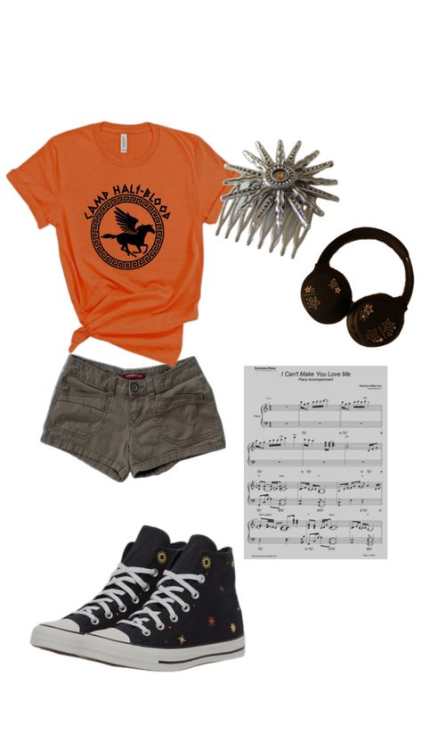 My outfit Cabin Outfit, Percy Jackson Outfits, Percy Jackson Cabins, Spirit Week Outfits, Clever Halloween Costumes, Outfit Layout, Camping Outfits, My Outfit, Half Blood