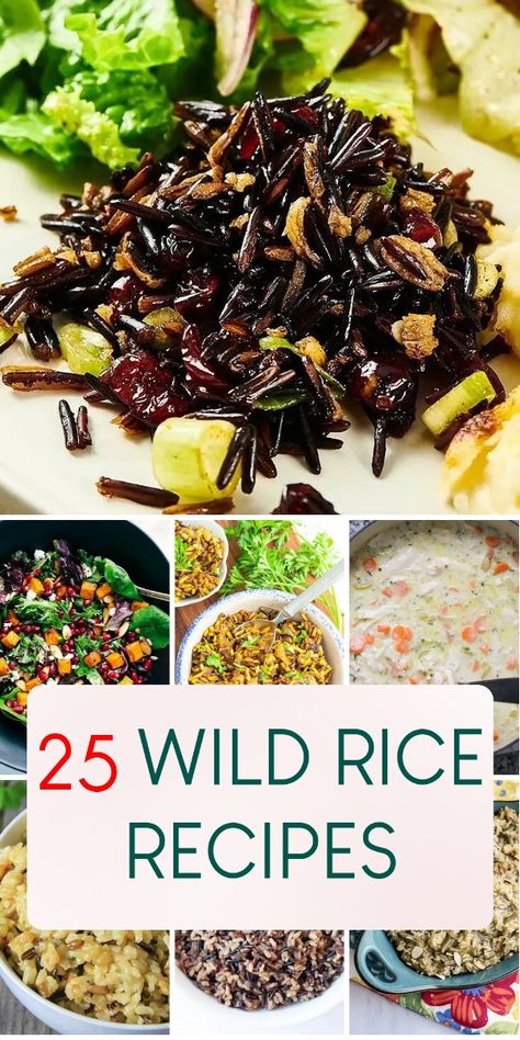 Discover new ways to cook rice with these 25 creative and delicious recipes. From savory dishes to sweet treats, find your next favorite wild rice recipe! Wild Rice Muffins, Wild Rice Freezer Meal, Wild Rice Risotto Recipes, Recipes For Wild Rice, Dinners With Wild Rice, Wild Grain Rice Recipes, Wild Rice And Cranberry Recipes, Baked Rice Side Dish, Wild Rice Thanksgiving Recipe