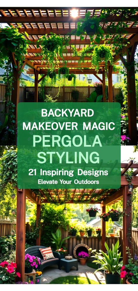 Creative Pergola Ideas Pergola Furniture Ideas, Pergola Decorating Ideas, Outdoor Pergola Curtains, Pergola Porch, Hot Tub Pergola, Pergola Curtains, Outdoor Structure, Modern Pergola, Metal Pergola