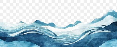 Sea Waves Watercolor, Ocean Png, Wave Clipart, Interactive Infographic, Transparent Art, Wave Drawing, Ocean Waves Art, Water Watercolor, Birthday Plans