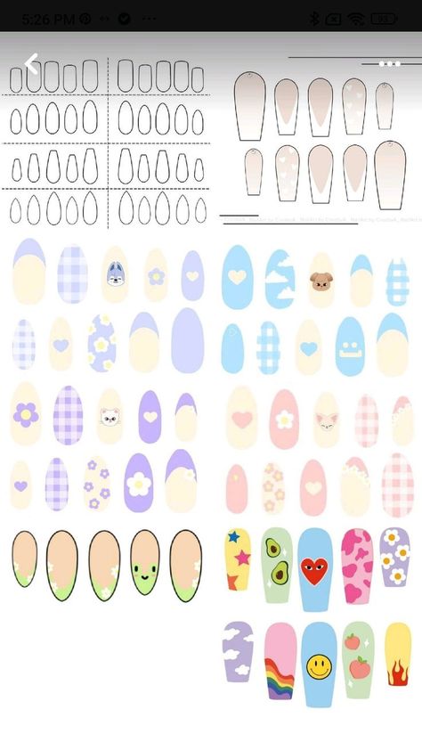 Printable Nail Art Templates, Printable Nail Art, Printable Diy Crafts, Envelope Template Printable, Free Printable Paper Dolls, Paper Doll Printable Templates, Hello Kitty Colouring Pages, Fake Nails Designs, Metallic Lipstick