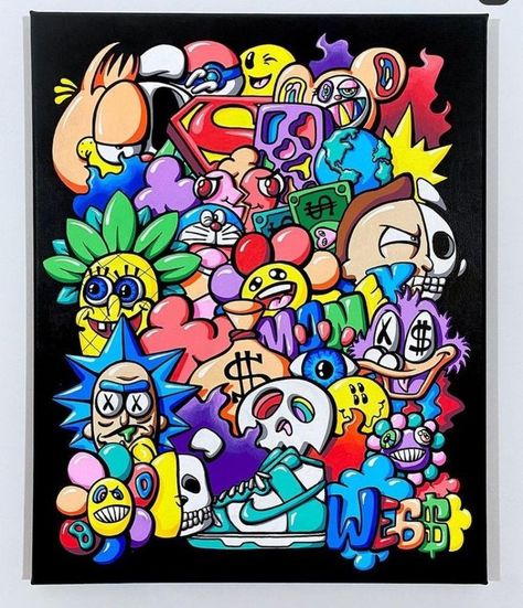 Graffiti Drawing Ideas, Graffiti Art Drawings, Doddle Art, Arte Doodle, Posca Marker, Desain Buklet, Graffiti Doodles, Posca Art, Doodle Art Drawing