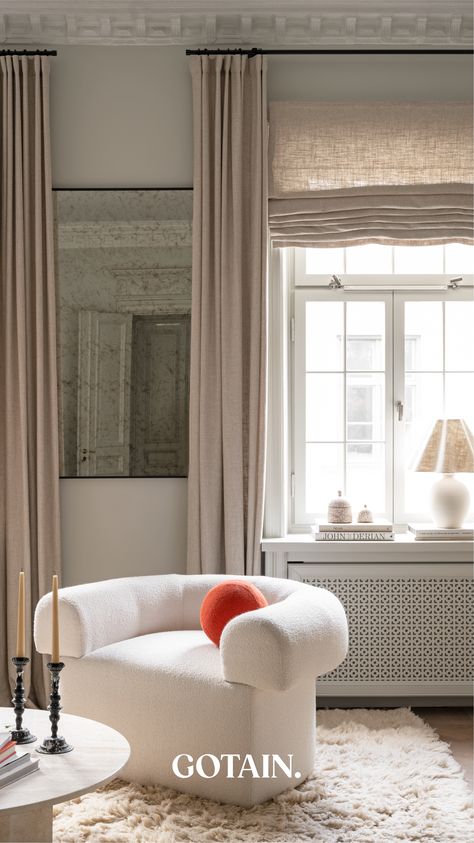 Deep Window Sill Curtains, Curtains Above Radiator, Victorian Refurbishment, Deep Window Sill, Window Solutions, Window Furnishings, Cow House, Blinds Curtains, Perfect Bedroom