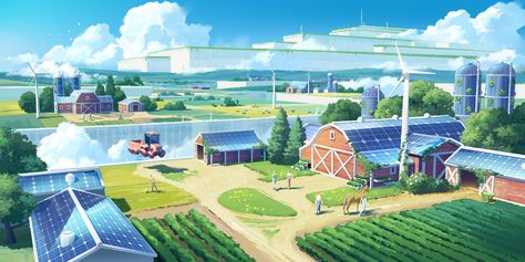 Solar City, Eco City, Anime City, City Landscape, Environment Design, Futuristic Architecture, Environment Concept Art, Environmental Art, Best Artist