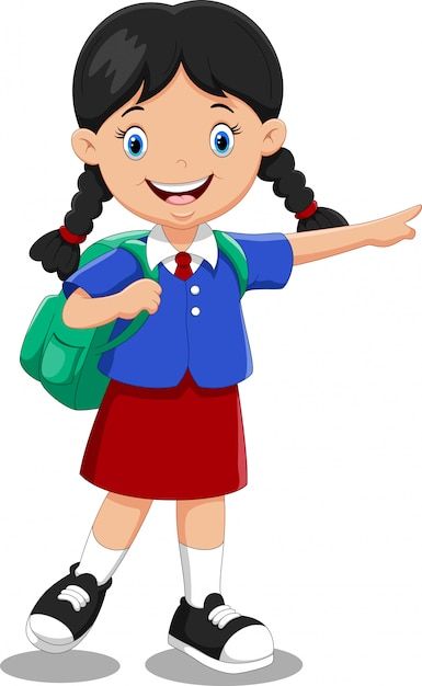 Student Clipart, Student Images, Kids Going To School, Student Cartoon, Girl Cartoon Characters, School Cartoon, Kids Background, School Clipart, Kids Clipart