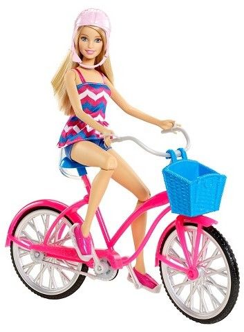 Barbie Glam Bike and Doll Barbie Bike, Pink Helmet, Accessoires Barbie, Pink Bicycle, Bicycle Gift, Tout Rose, Barbie Sisters, Barbie Sets, Barbie Doll Accessories