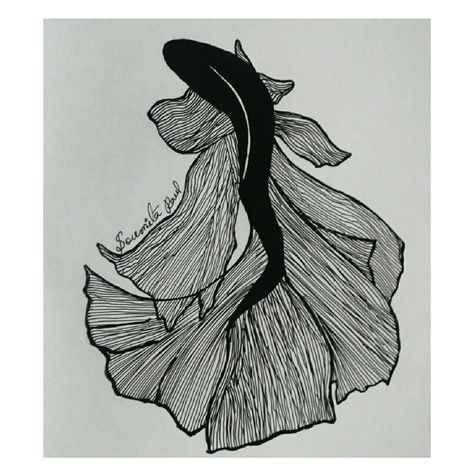 Betta fish also known as fighter fish , there is something magical in this fish . Fish Engraving, Fighter Fish, Pencil Sketch Images, Beta Fish, Fish Drawings, Pen Sketch, Animal Tattoos, Betta Fish, Pencil Sketch