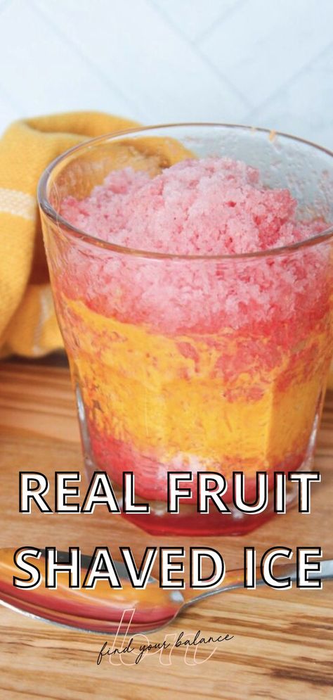 Homemade Shaved Ice, Shaved Ice Cream, Frozen Fruit Snacks, Shaved Ice Dessert, Shaved Ice Recipe, Ice Dessert, Ice Pop Recipes, Diy Dessert, Dairy Free Snacks