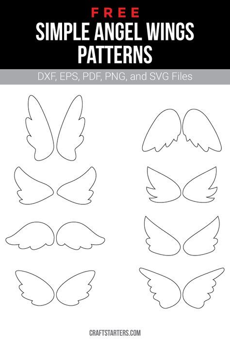 Angel Wing Outline, Simple Angel Wings, Angel Wings Pattern, Angel Wing Crafts, Wings Pattern, Diy Angel Wings, Christmas Angel Crafts, Diy Angels, Diy Wings