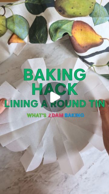 Baking Paper Hack, Baking Hack, Baking Tips And Tricks, Adam Miller, 8 Inch Cake, Baking Hacks, Make Banana Bread, Cake Slice, Paper Cake