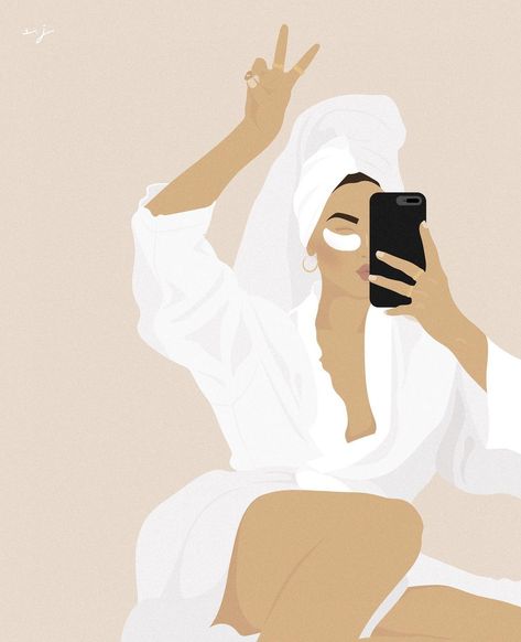 Say No Aesthetic, Self Care Icon, Selfcare Illustration, Queen Woman, Procreate Pocket, Facial Room, Esthetician Business, Skin Care Spa, Digital Art Girl