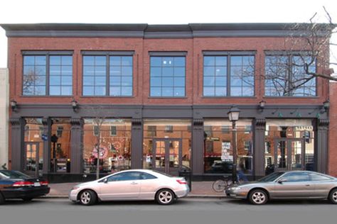 Main Street Buildings, Brick Apartment, Retail Facade, Shop Facade, Storefront Design, Office Building Architecture, Mix Use Building, Brick Architecture, Alexandria Va