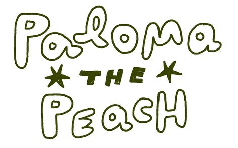 paloma the peach Paloma The Peach, Paloma The Peach Illustration, Peach Graphic, Peach Illustration Cute, Paloma, Portfolio, Doodles, Graphic Design