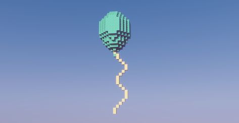 Minecraft Balloons Build, Balloon Minecraft, Minecraft Balloons, Minecraft Statues, Ideas Minecraft, Minecraft Party, Minecraft Crafts, Minecraft Builds, Hot Air Balloon